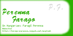 perenna farago business card