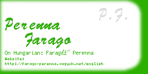 perenna farago business card